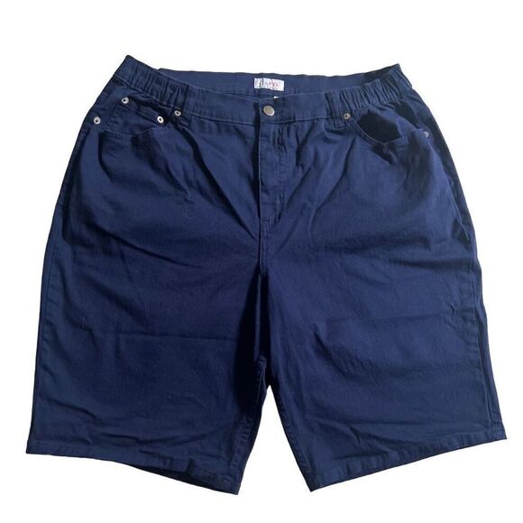 Denim & Company D& Co. navy blue Bermuda shorts size 1X - Picture 1 of 5